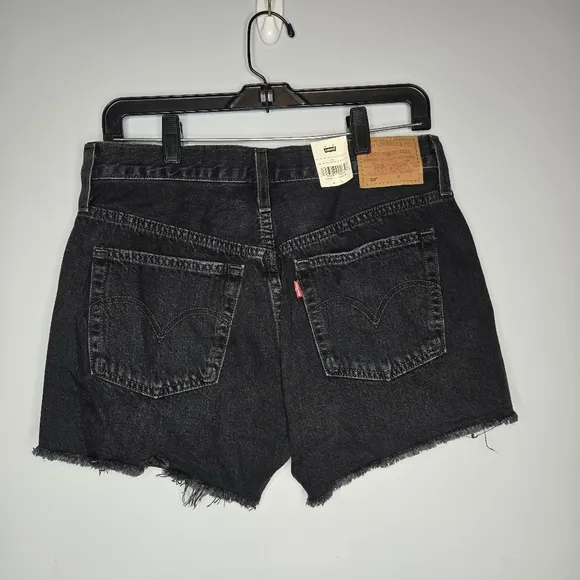 NWT Levi’s 501 Premium High Rise Jeans Shorts Cut Offs Black button fly size 29