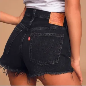 NWT Levi’s 501 Premium High Rise Jeans Shorts Cut Offs Black button fly size 29