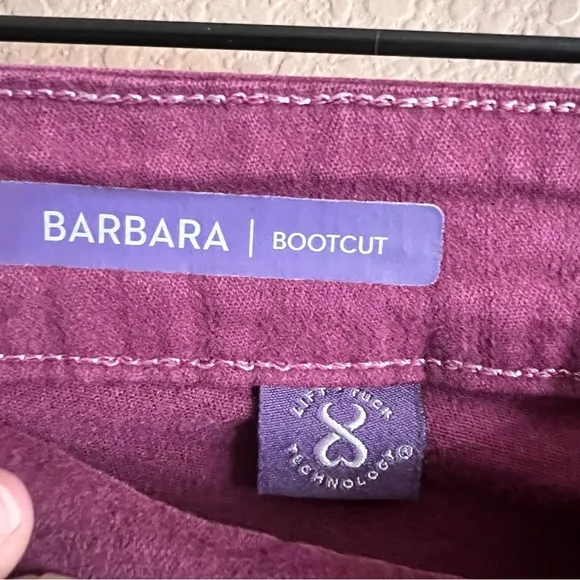 NYDJ Barbara Bootcut High Rise Burgundy Color Jeans Size 20W NWT