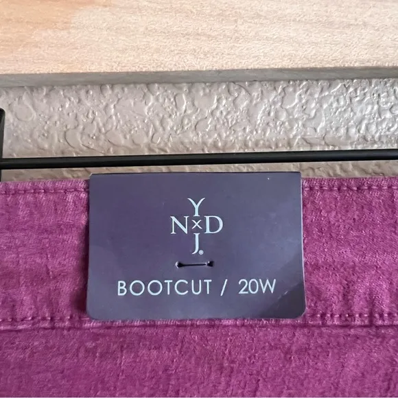 NYDJ Barbara Bootcut High Rise Burgundy Color Jeans Size 20W NWT