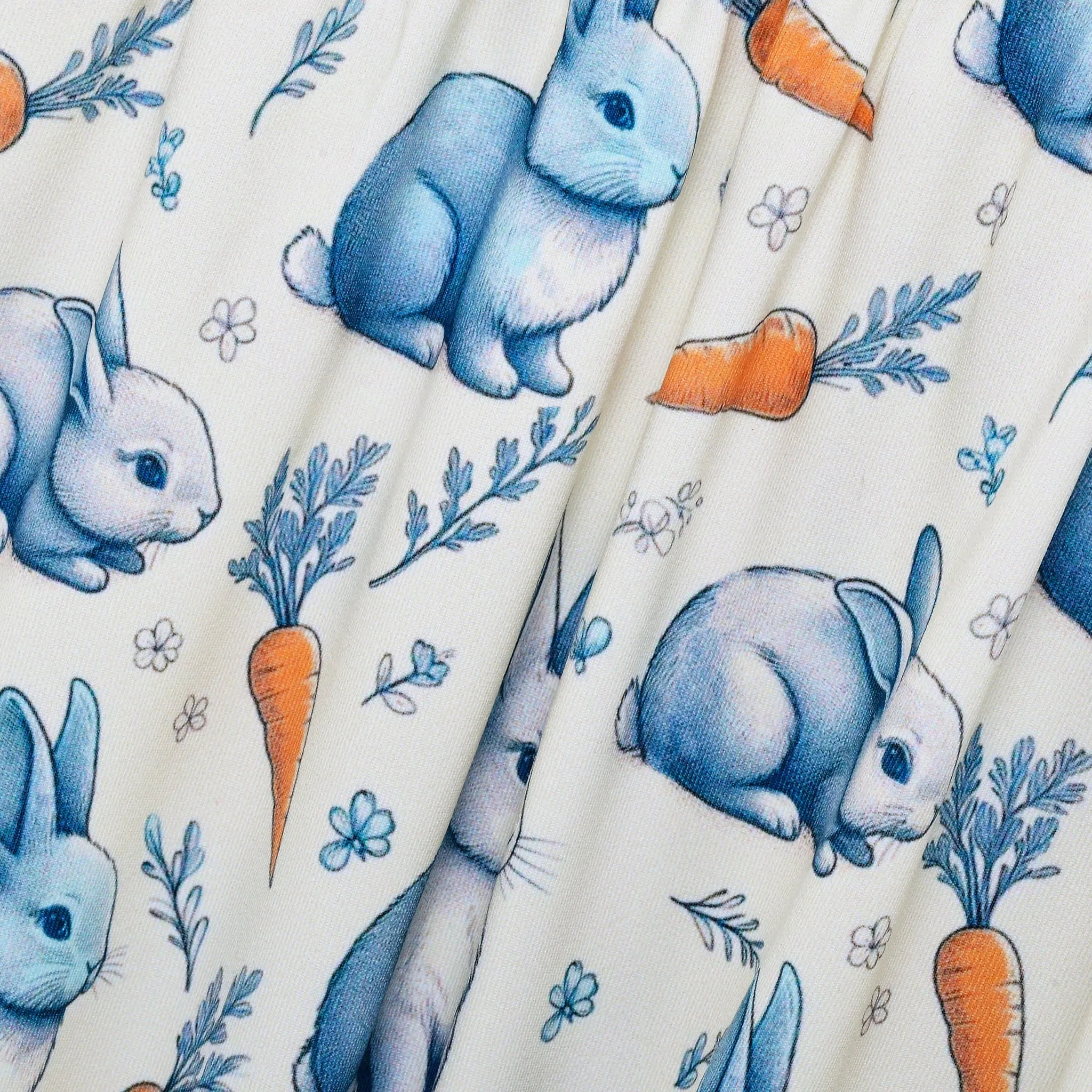Ocean Baby Boys Cream Smocked Bunny Print Sleepsuit & Bib Set (NB-12M)