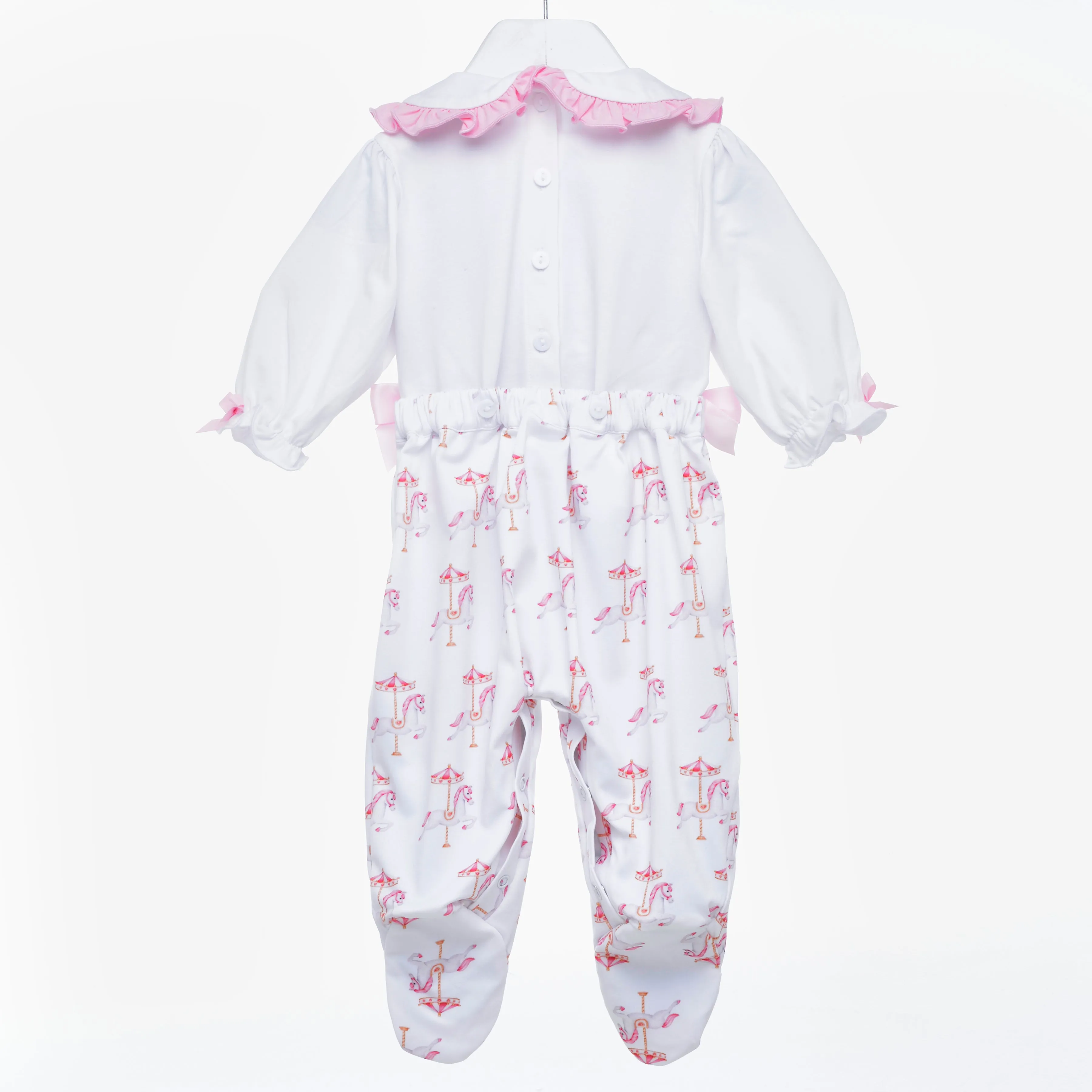 Ocean Baby New Concept Smocked Sleepsuit-Outfit & Headband Set (NB-18M) Carousel