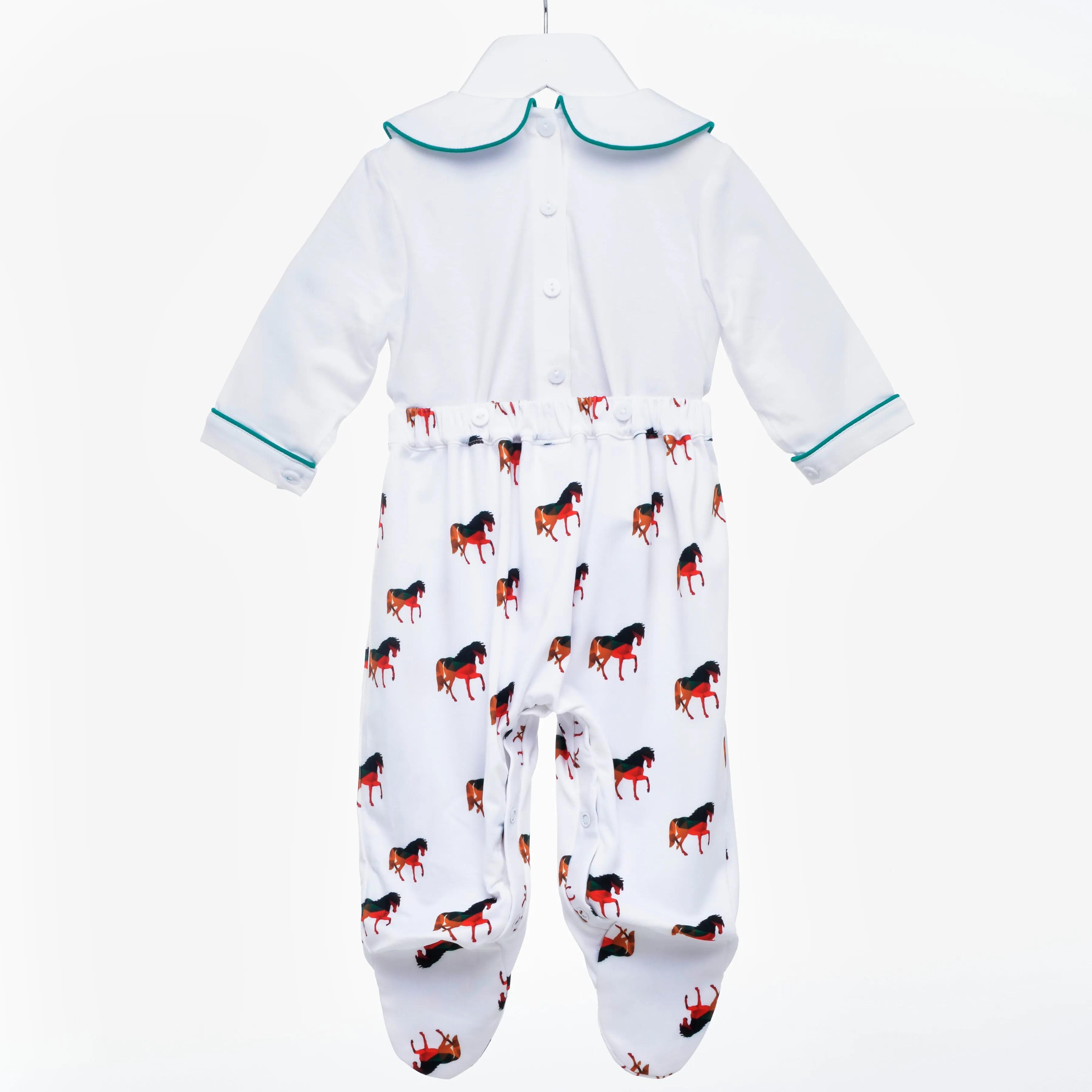 Ocean Baby New Concept Smocked Sleepsuit-Outfit Set (NB-18M) Horse