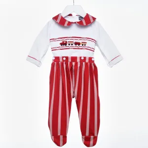 Ocean Baby New Concept Smocked Sleepsuit-Outfit Set (NB-18M) Train