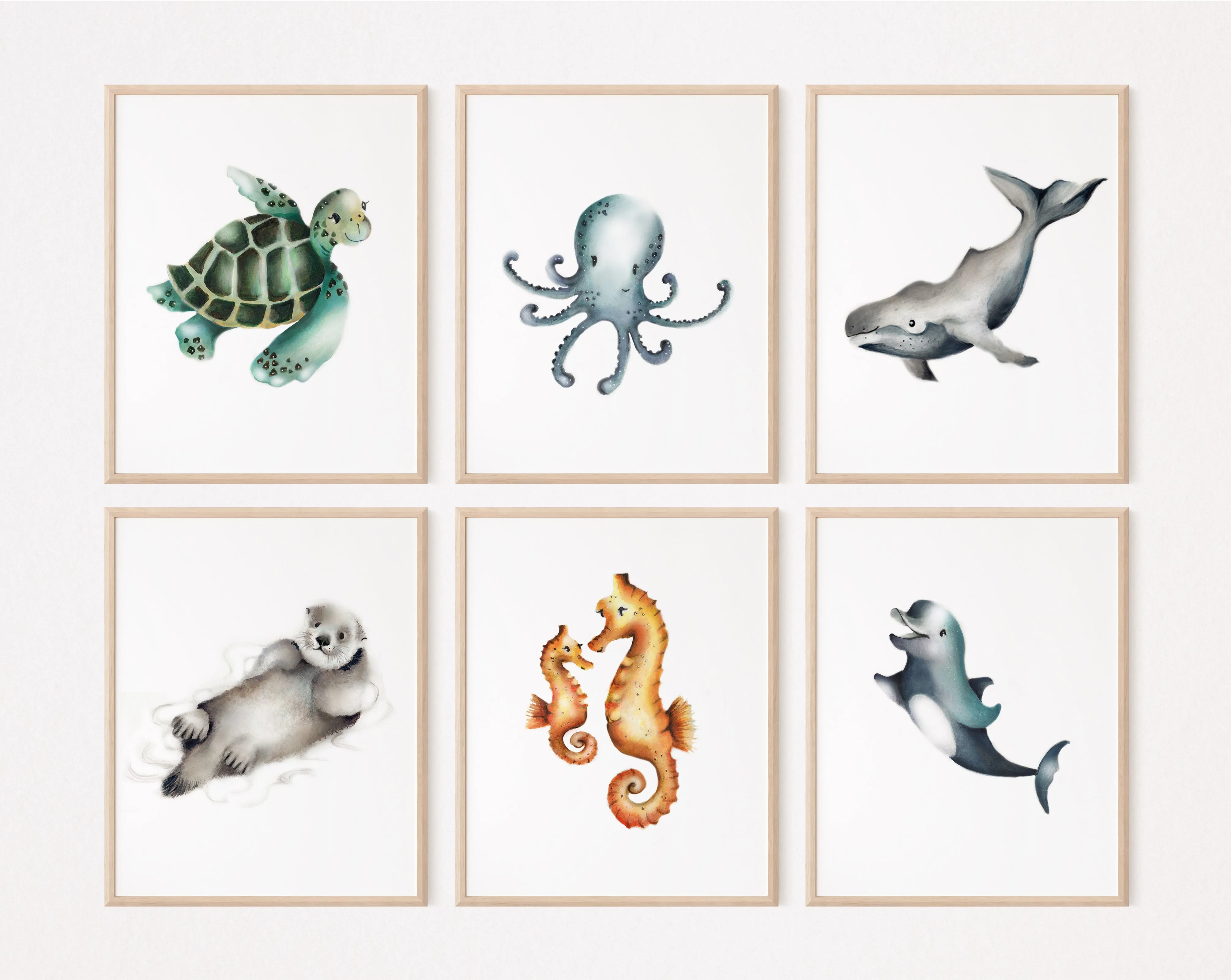 Ocean Friends Prints - Set of 6
