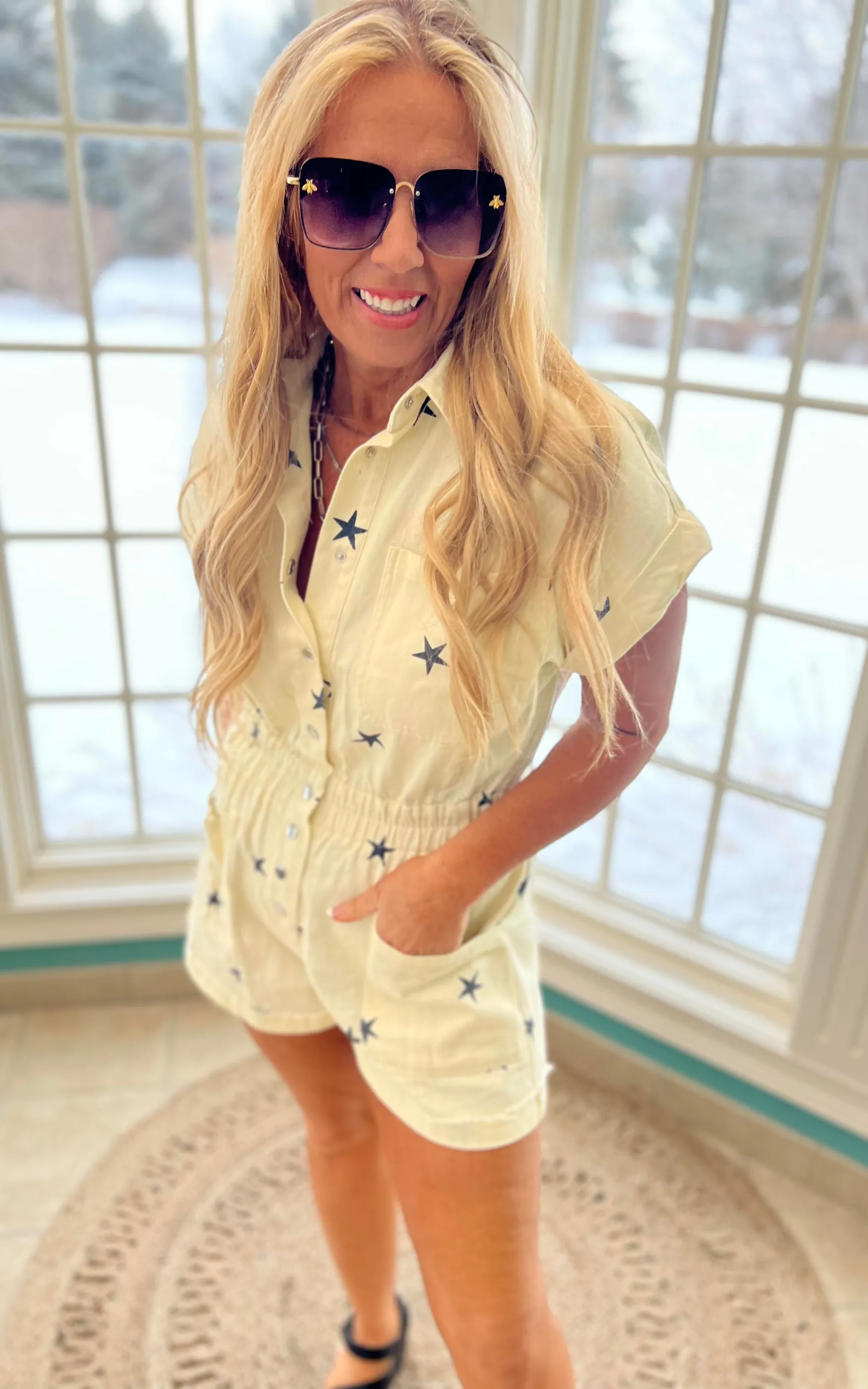 Oh My Stars Romper Cream - Final Sale*