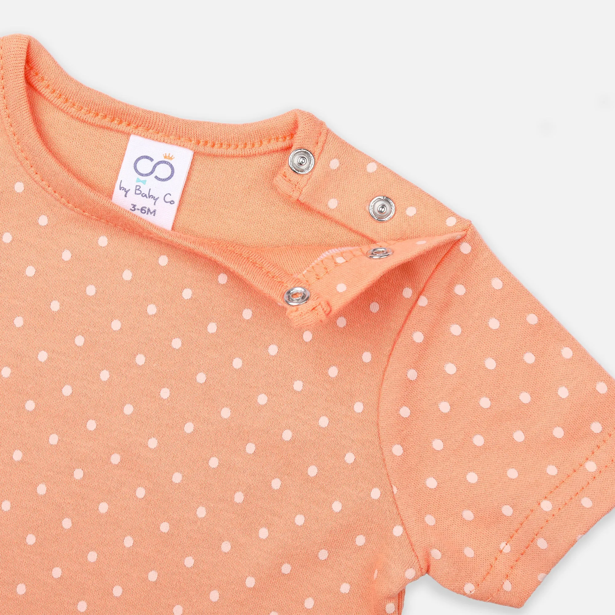 Orange Polka Dot Onesie
