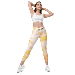 Orange Tie Dye Crossover Leggings