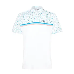 Original Penguin Engineered Broken Tees Novelty Block Print Polo