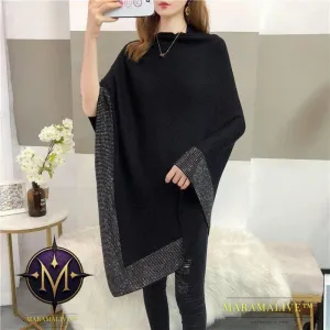 Outer Bat Sweater With Diamond Studded Black Sweater