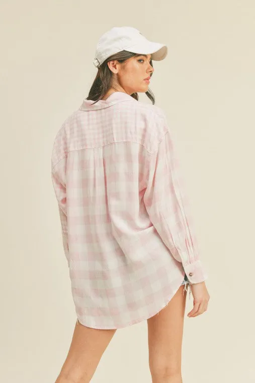 Oversized Button Up Shirt - Lush Clothing