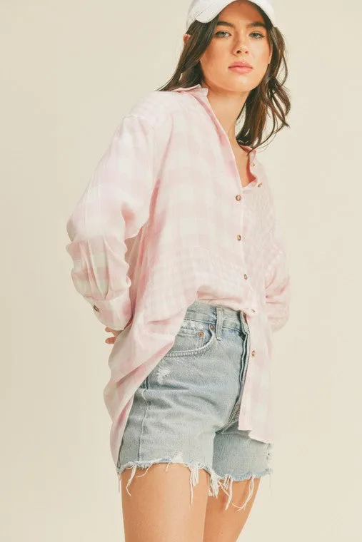 Oversized Button Up Shirt - Lush Clothing