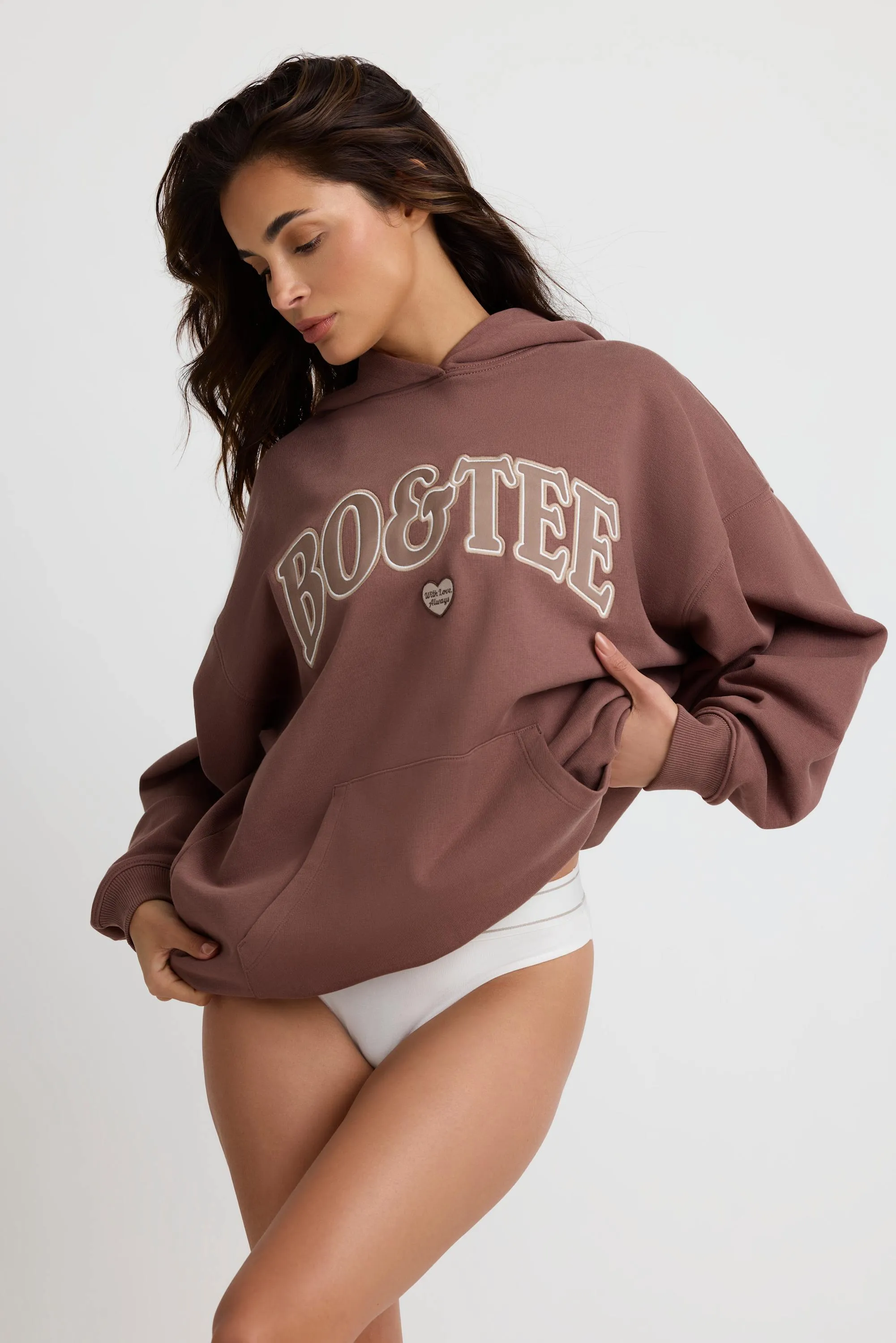 Oversized Hoodie in Mocha