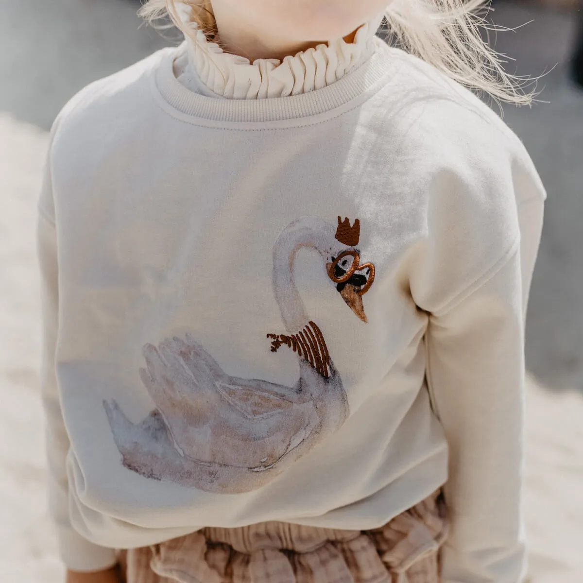 Oversized Sweatshirt Swan aus 100% Bio-Baumwolle