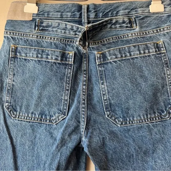 Painted nature design Everlane 25 cinched utility Jean green carpenter stamped