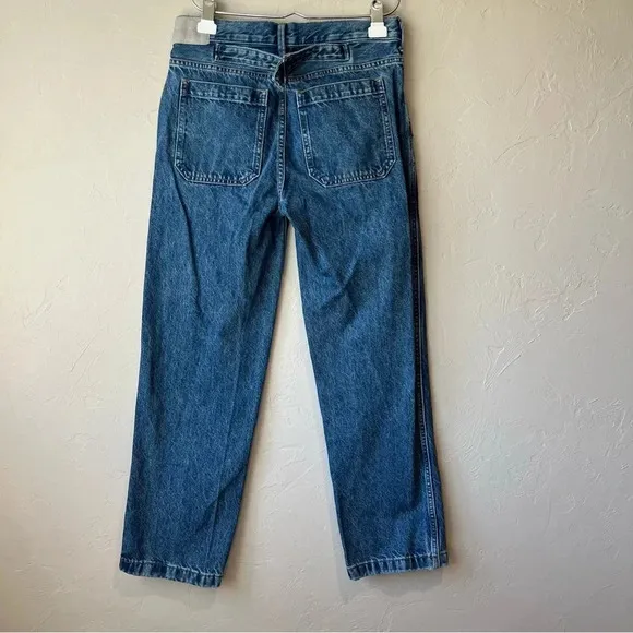 Painted nature design Everlane 25 cinched utility Jean green carpenter stamped