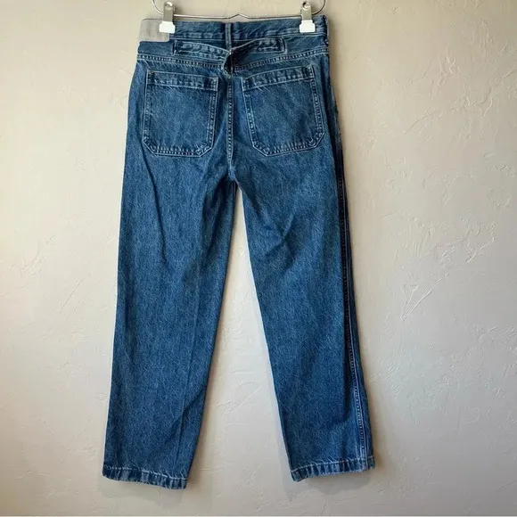 Painted nature design Everlane 25 cinched utility Jean green carpenter stamped