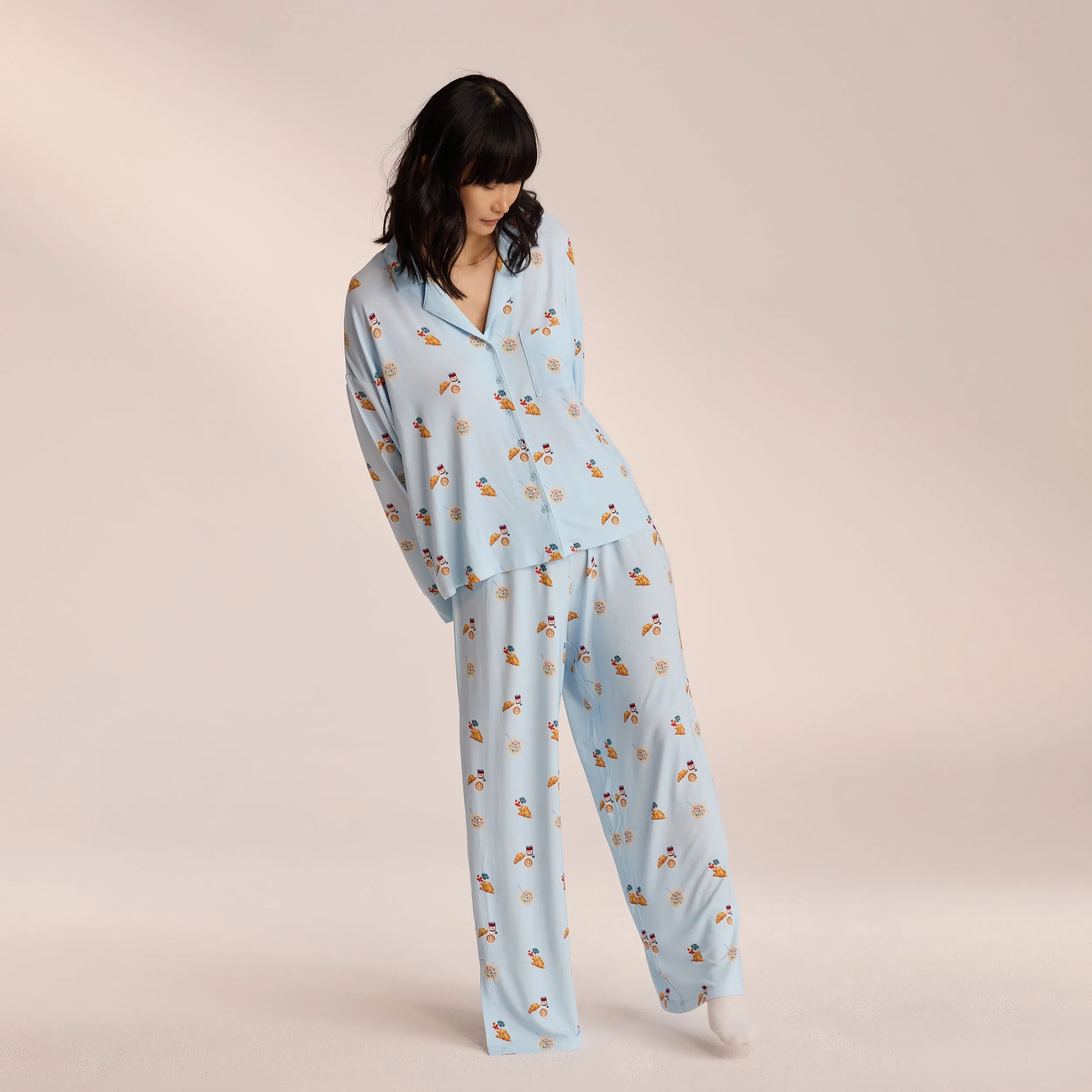 Pantalon de Pyjama en Modal - Bleu