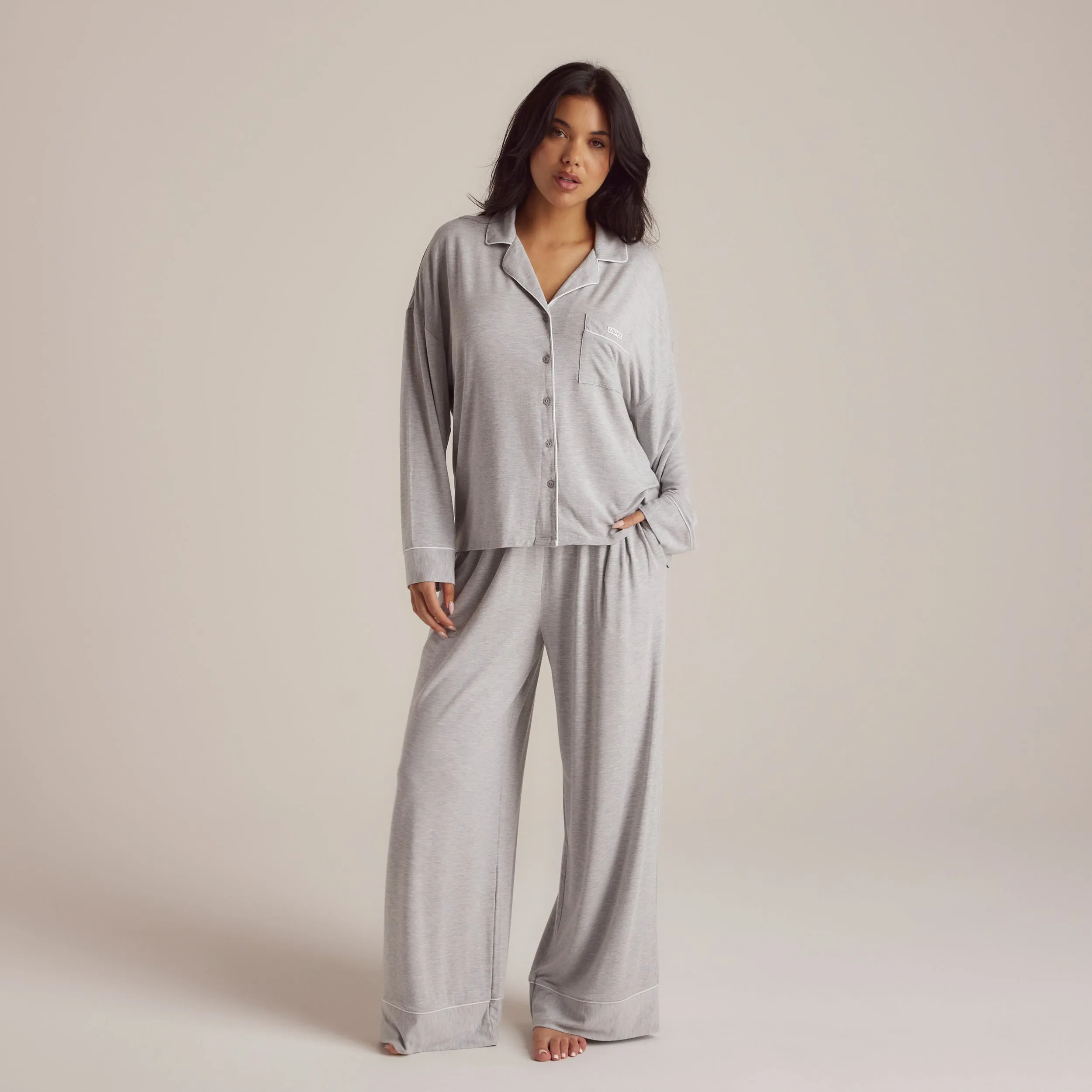 Pantalon de Pyjama en Modal - Gris Chiné
