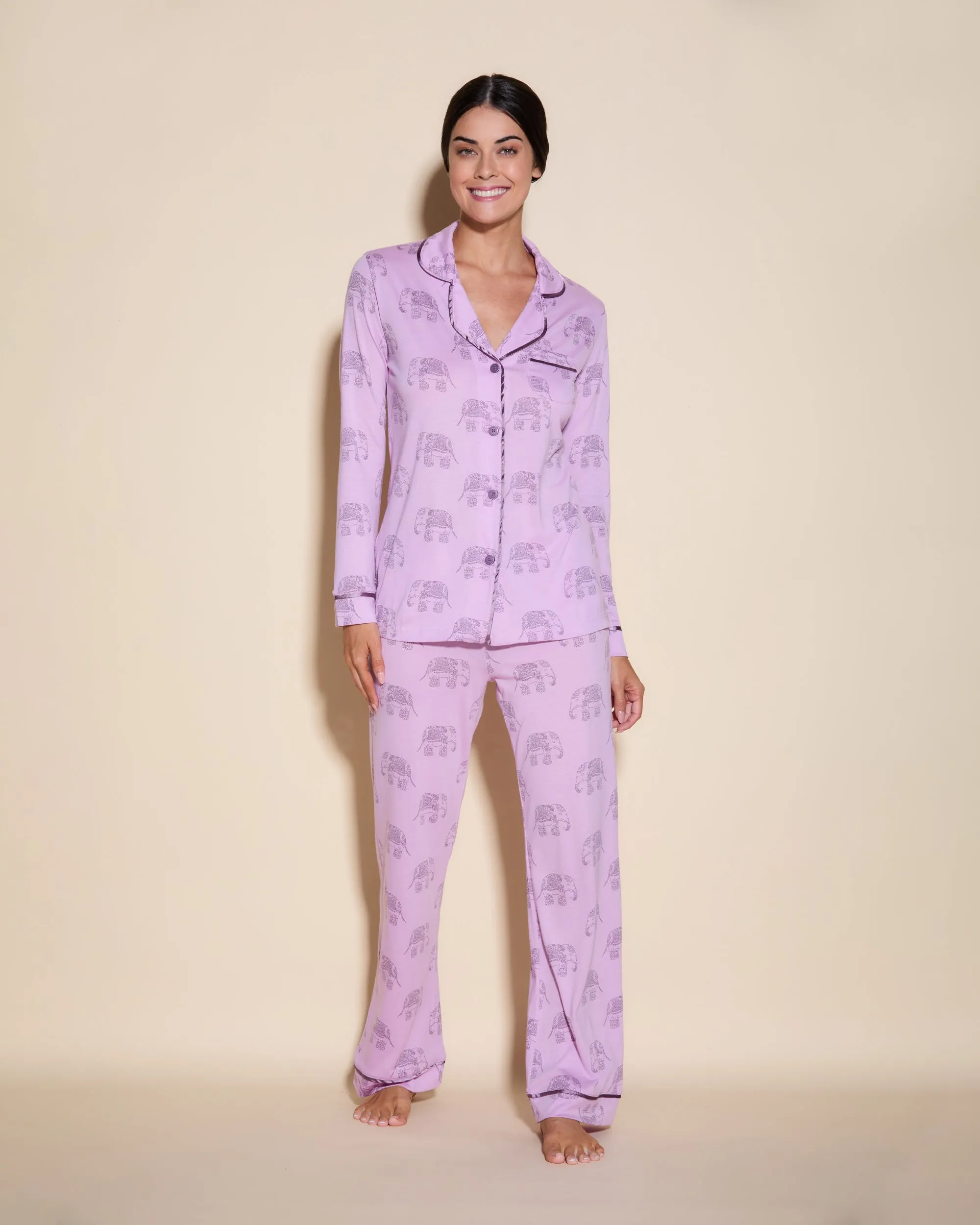 Pigiama Con Top A Maniche Lunghe E Pantaloni