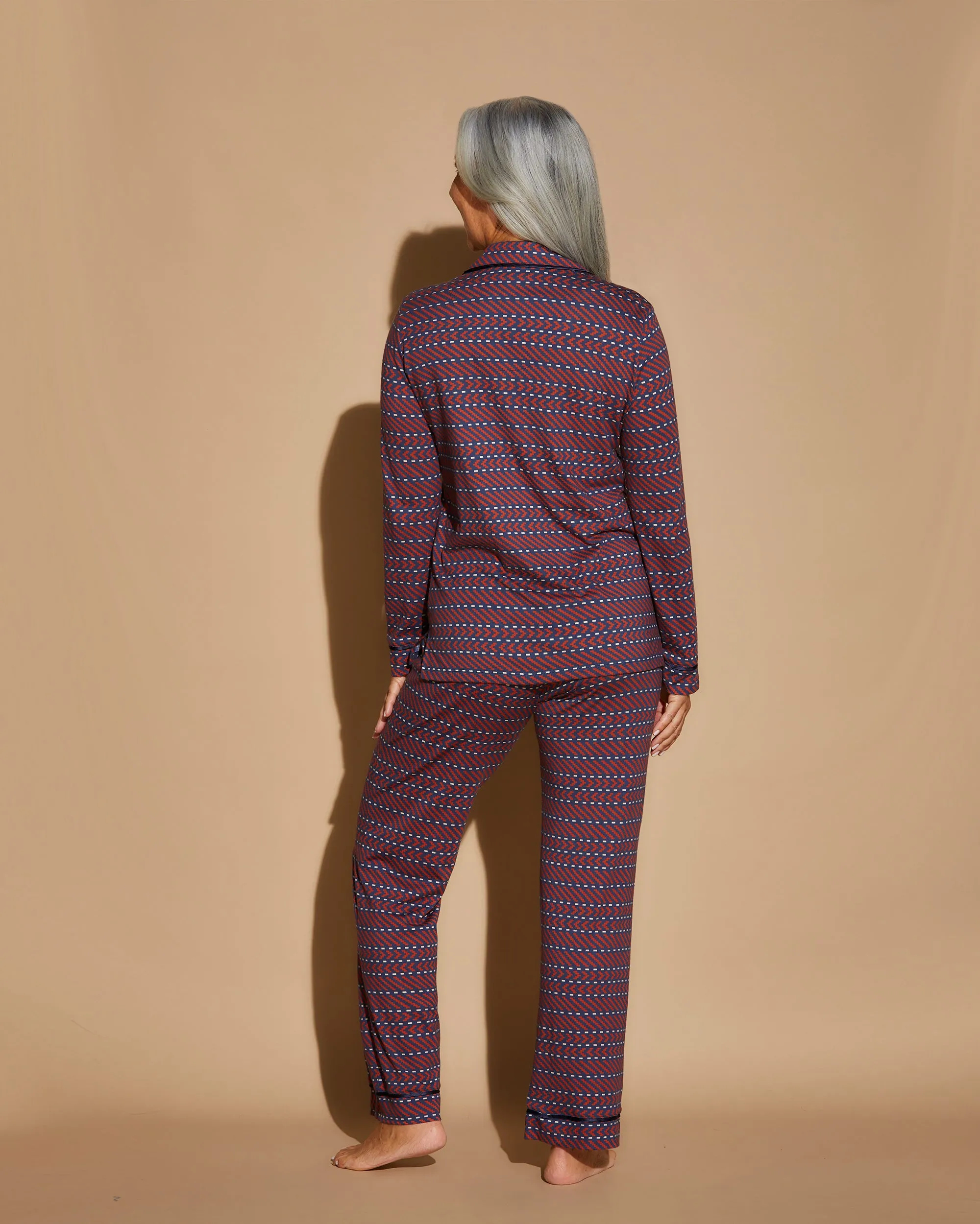 Pigiama Con Top A Maniche Lunghe E Pantaloni