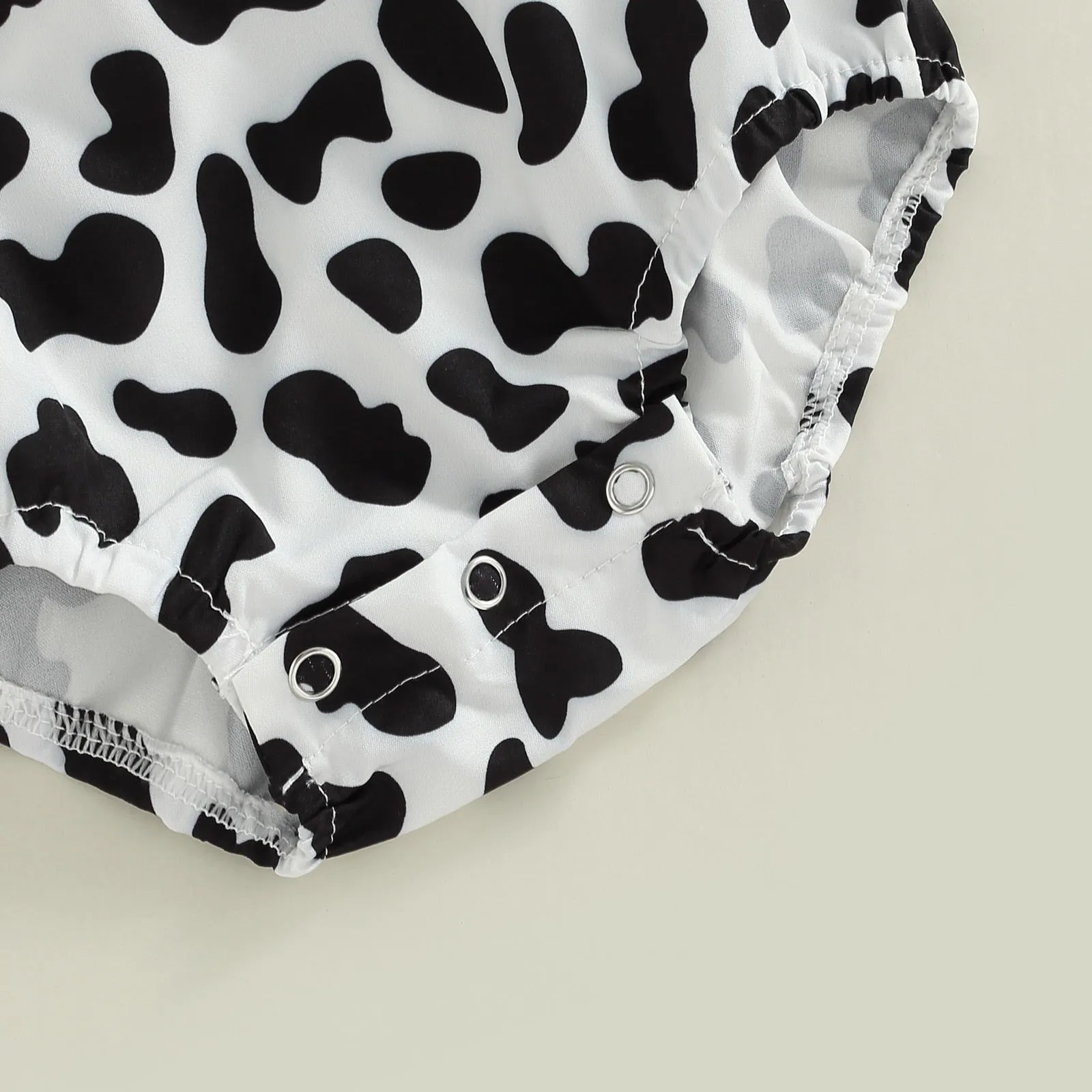 Pink Cow Print Romper