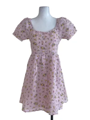 Pink Floral Rompers Dress