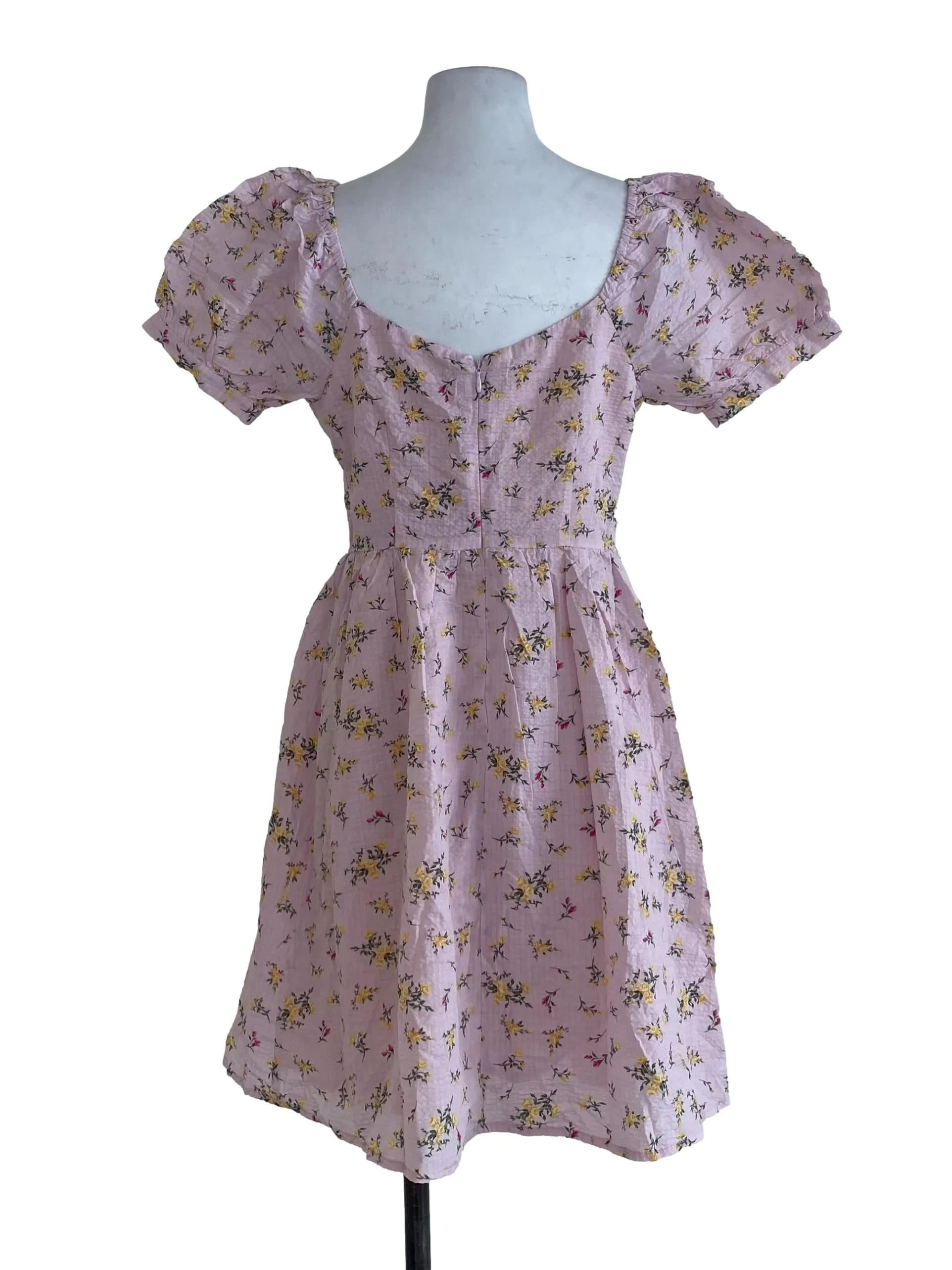 Pink Floral Rompers Dress