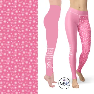 Pink Ribbon for Breast Cancer Awareness Leggings