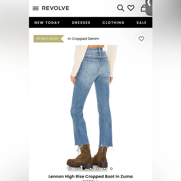 Pistola REVOLVE Lennon High Rise Cropped Boot Jeans In Zuma