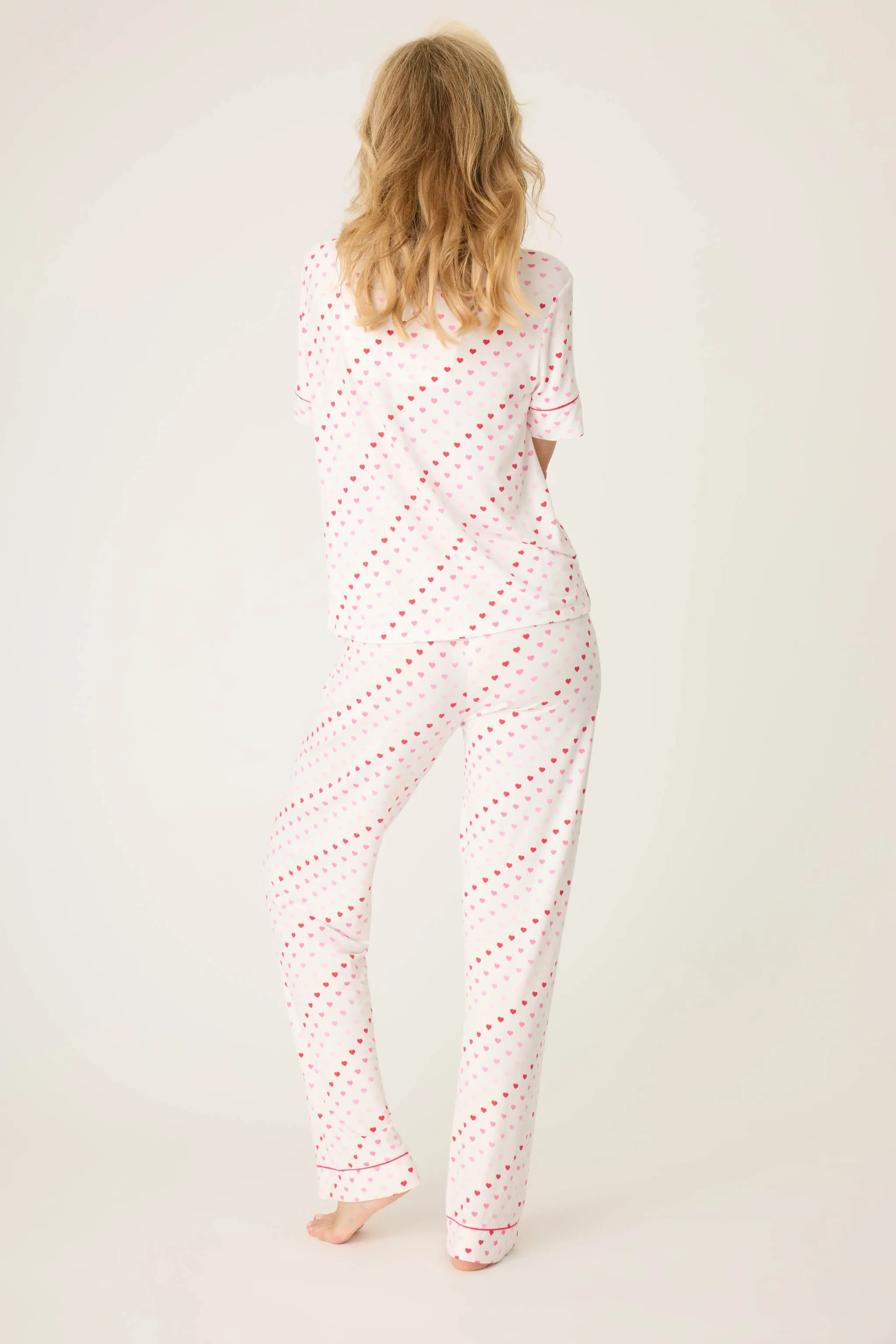 PJ Salvage Day Dreams Heart Print Modal Short Sleeve PJ Set