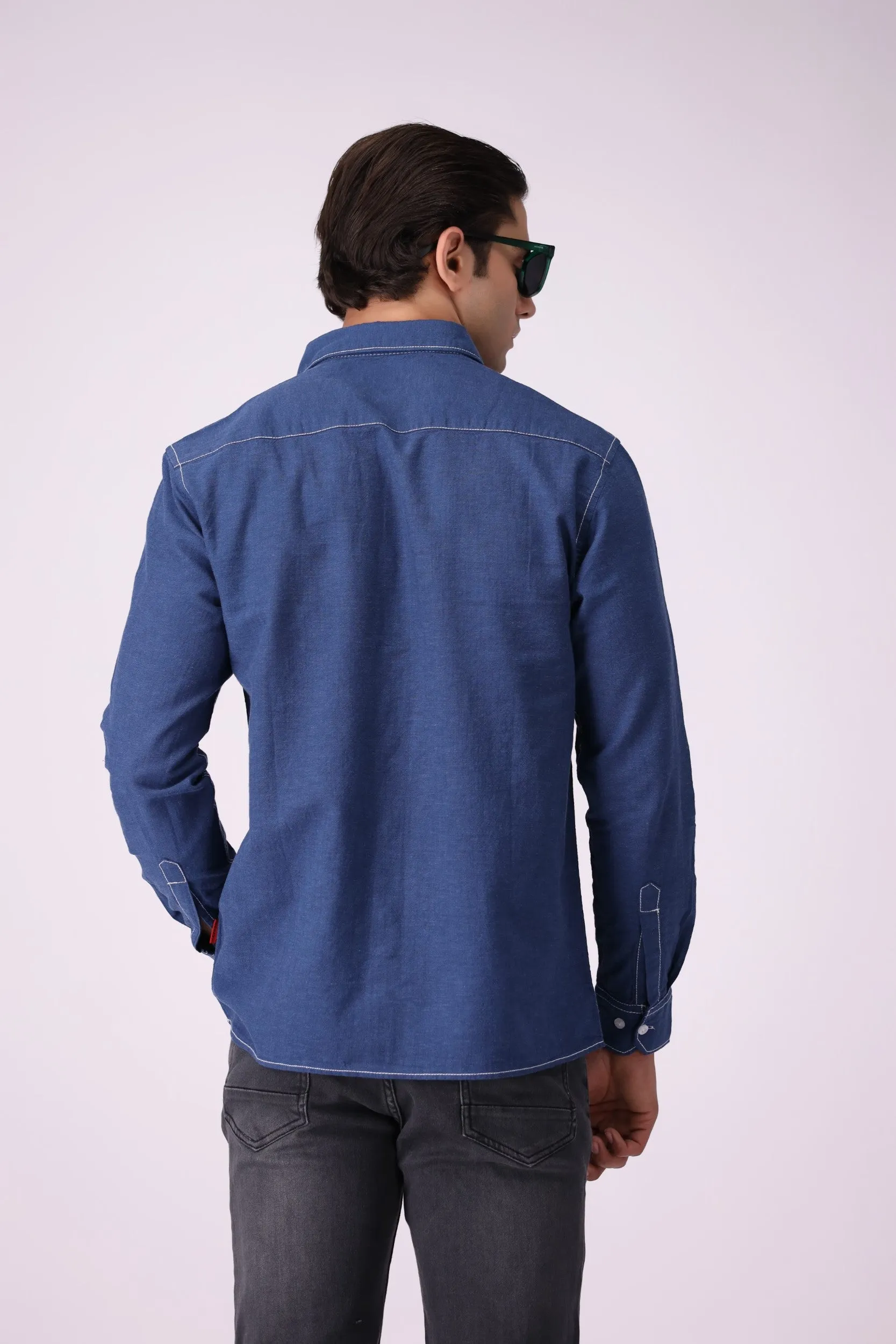 PlainBlue Regular-Fit Shirt