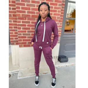 Plum Hoodie Set