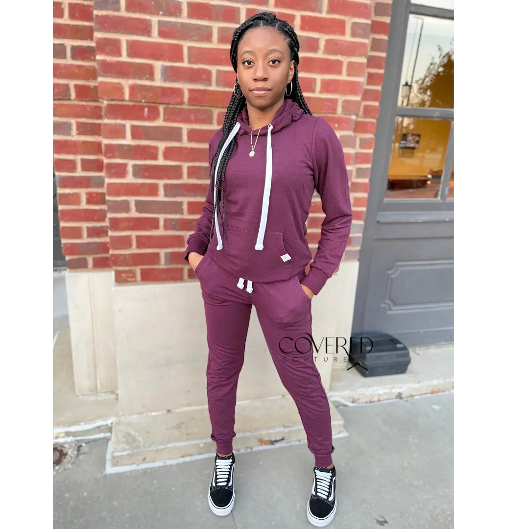 Plum Hoodie Set