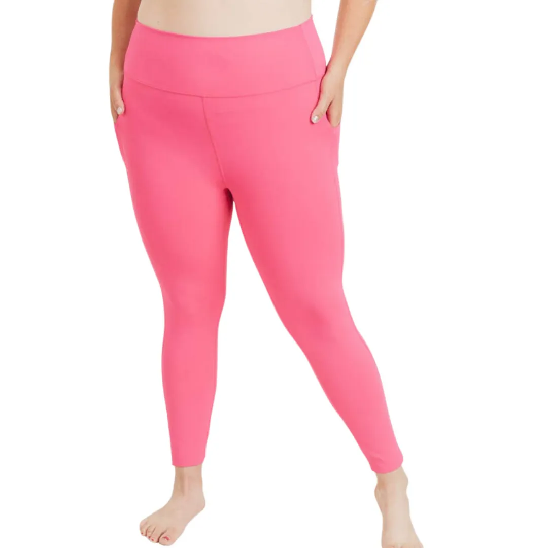 PLUS Laser-Cut Highwaist Leggings - Fuschia