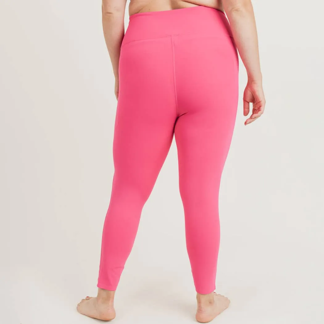 PLUS Laser-Cut Highwaist Leggings - Fuschia