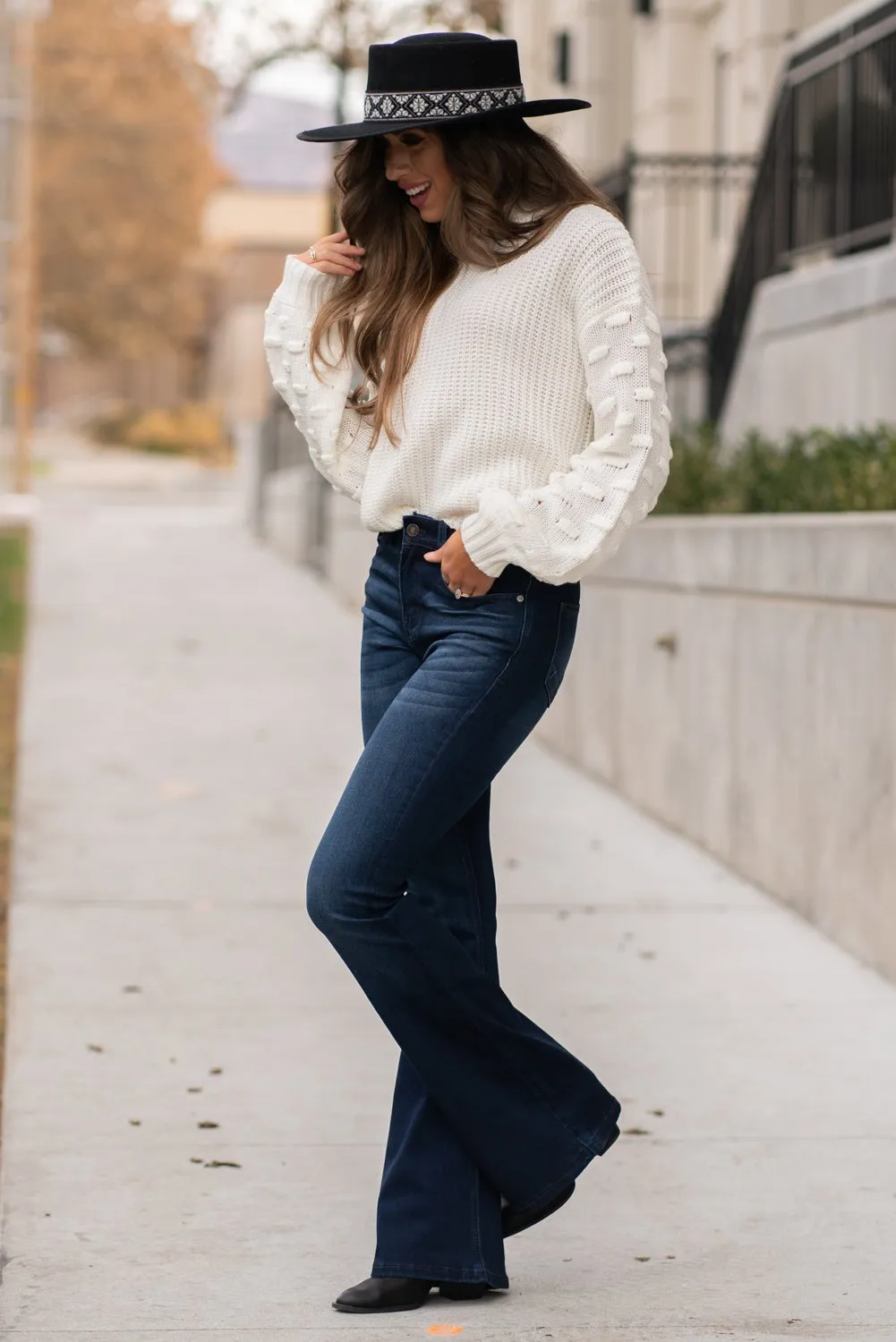 Plus Size Allie Mid Rise Flare