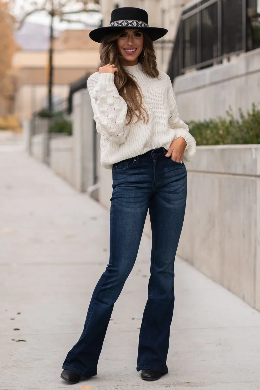 Plus Size Allie Mid Rise Flare