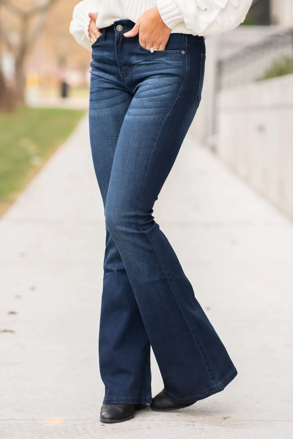 Plus Size Allie Mid Rise Flare