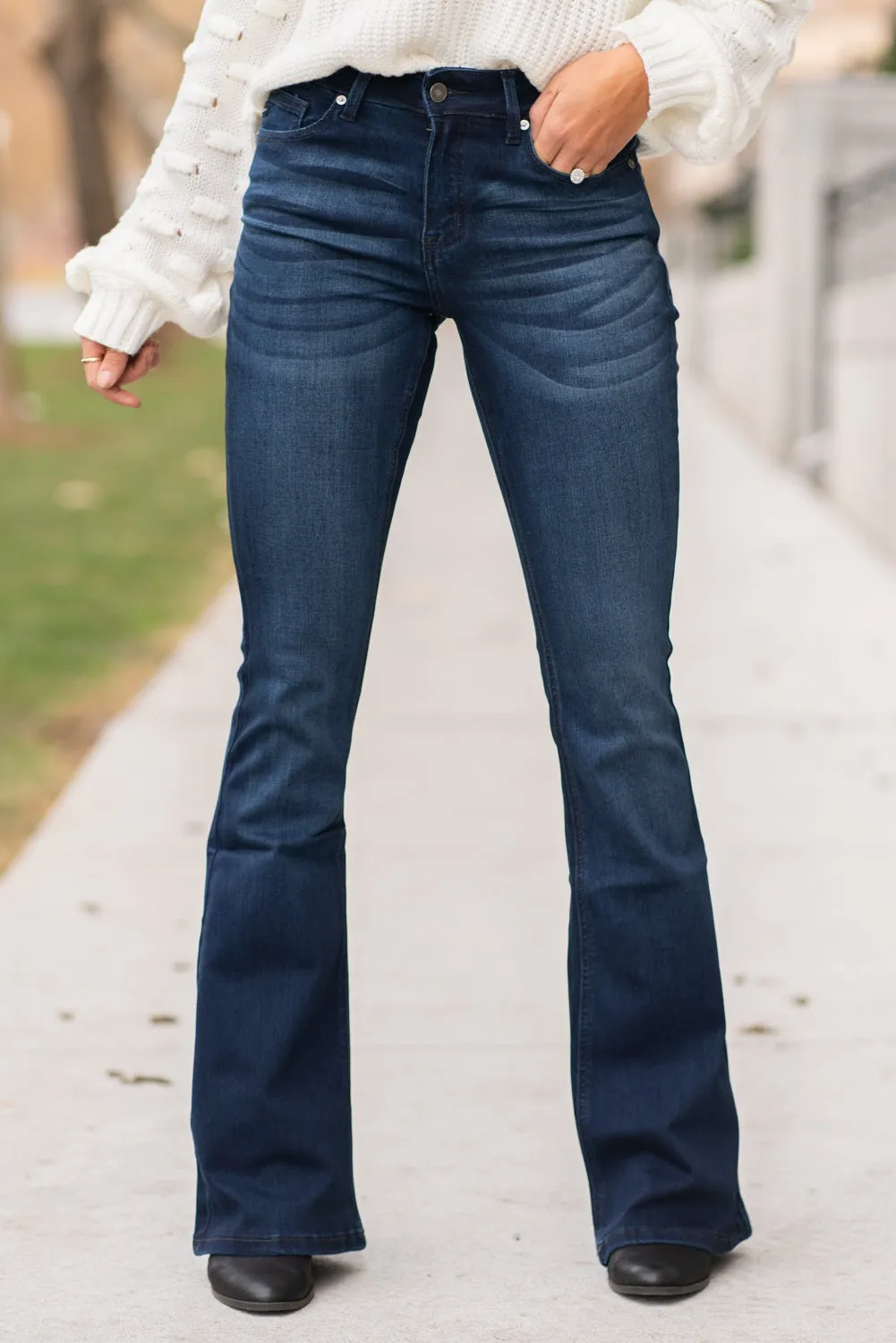 Plus Size Allie Mid Rise Flare