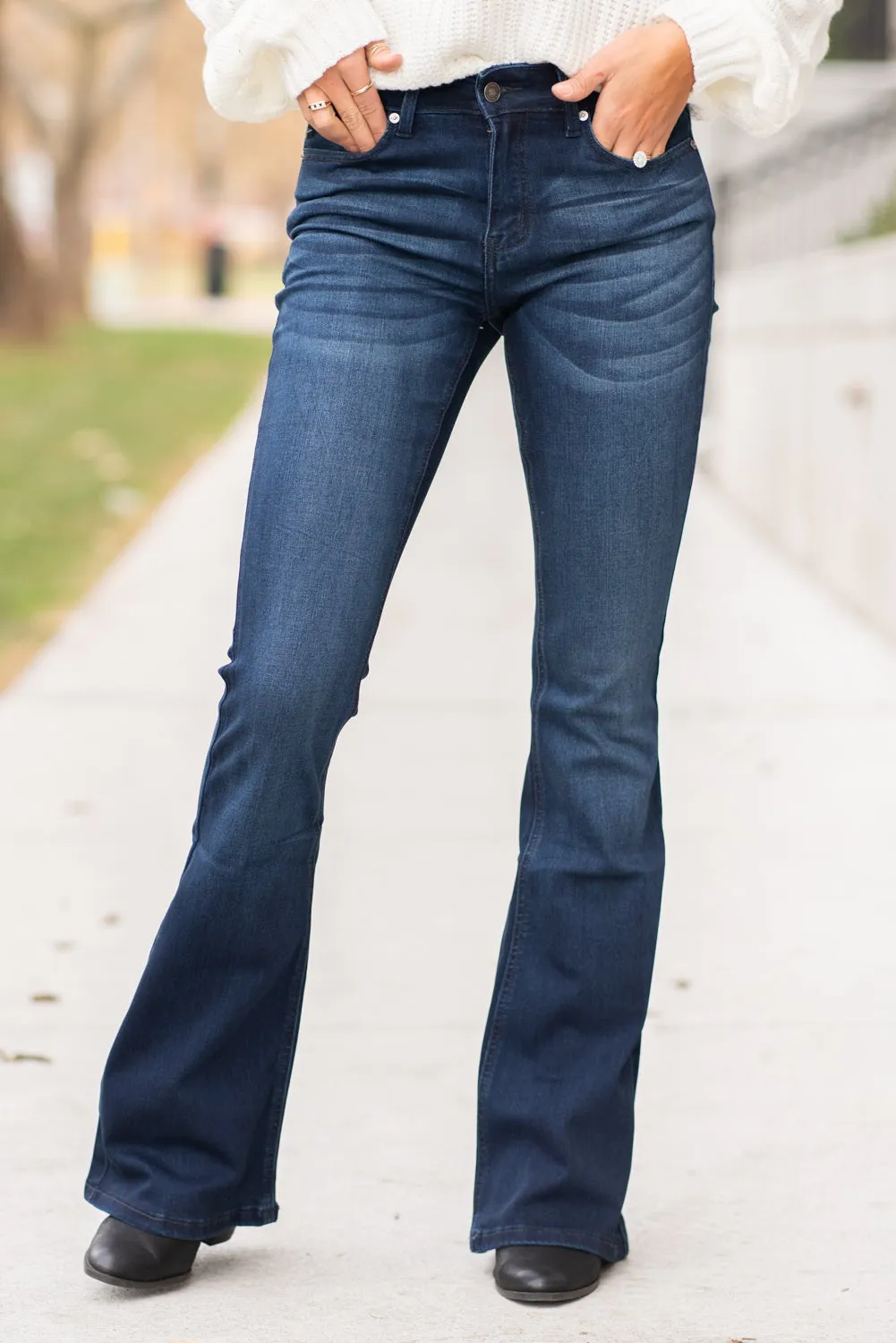 Plus Size Allie Mid Rise Flare
