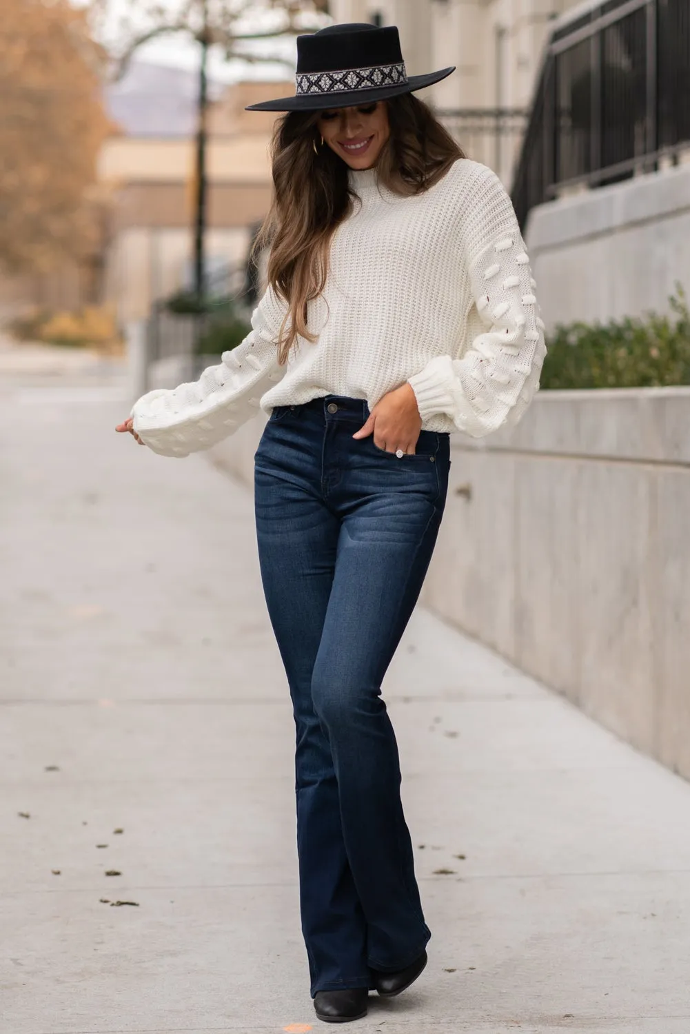 Plus Size Allie Mid Rise Flare