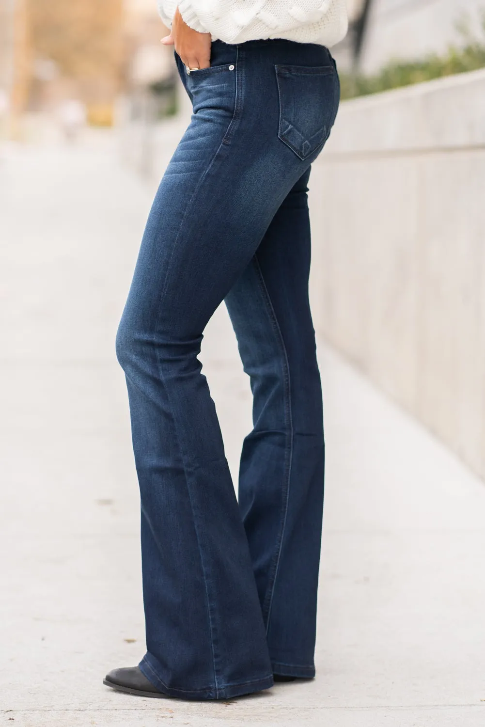 Plus Size Allie Mid Rise Flare