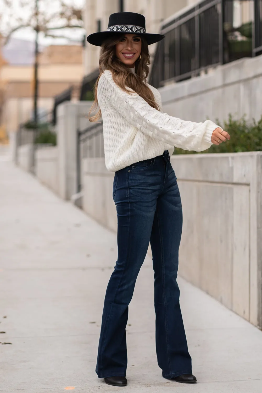 Plus Size Allie Mid Rise Flare