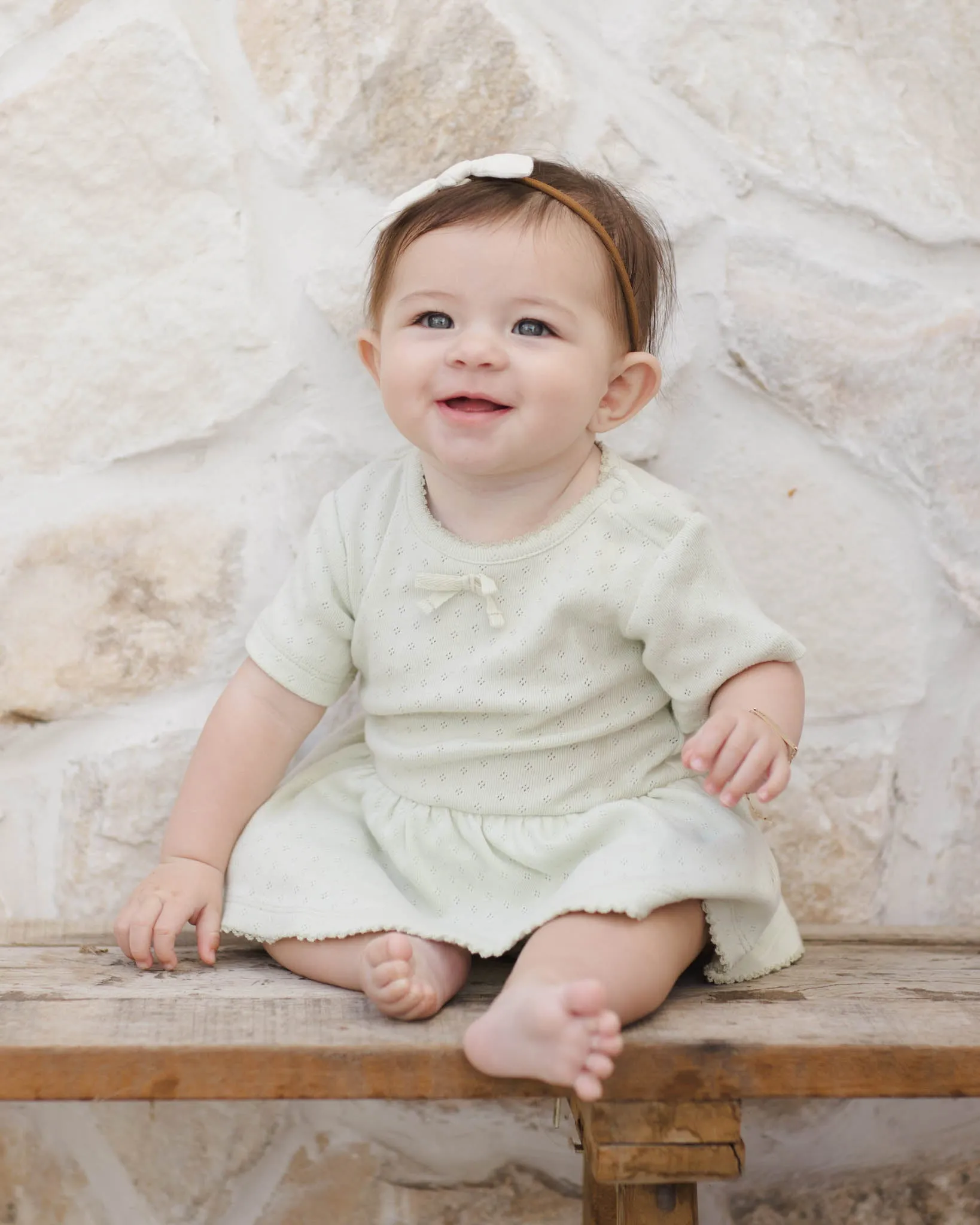 Pointelle Skirted Bodysuit || Mint