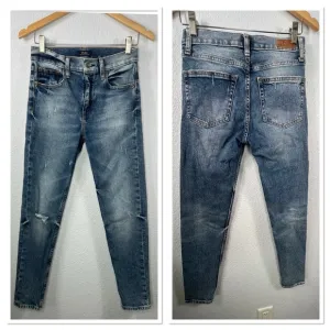 Polo Ralph Lauren Tompkins Skinny High Rise Ankle Jeans Sz 25 Cotton Blend