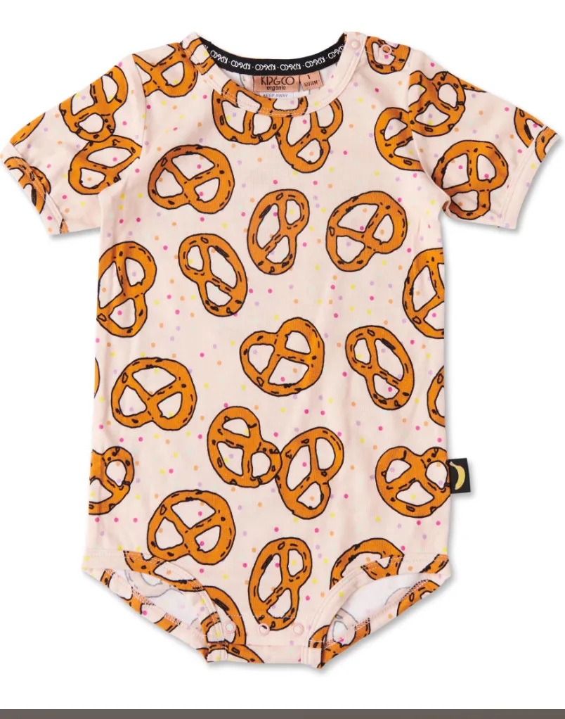 Pretzels Pink Organic SS Romper
