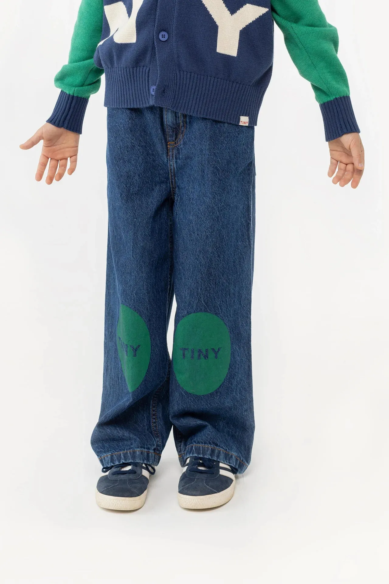 Printed Jeans, Dark Wash Denim