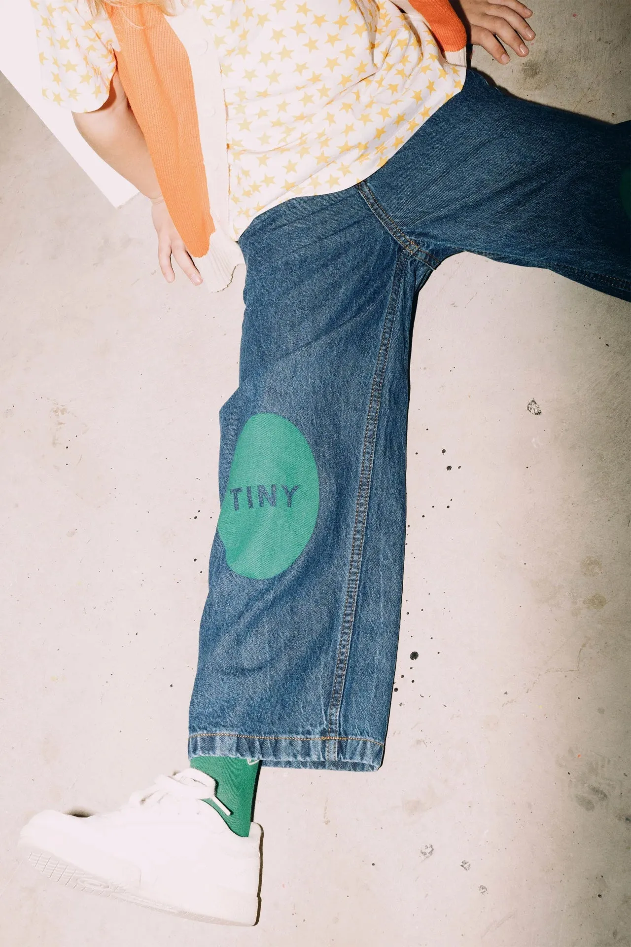 Printed Jeans, Dark Wash Denim