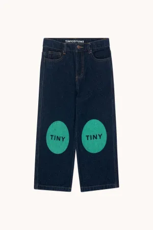 Printed Jeans, Dark Wash Denim
